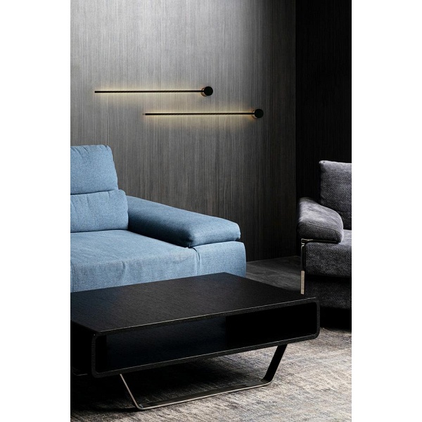 Lampa ścienna OMBRE 80 czarna - Moosee